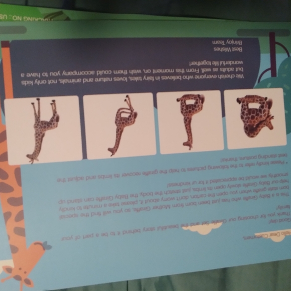 tall stuffed animal that u keep a time card of feedining. - Picture 3 of 6